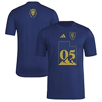 Men's adidas  Navy Real Salt Lake 2025 Jersey Hook AEROREADY T-Shirt
