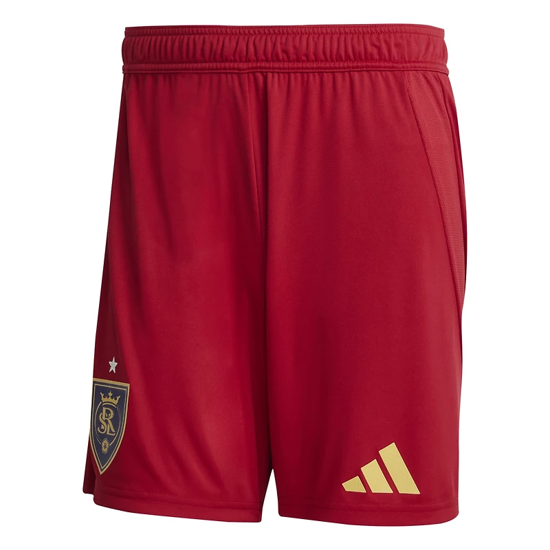 Short adidas rouge Real Salt Lake Away 2025 Grid City Authentic pour homme