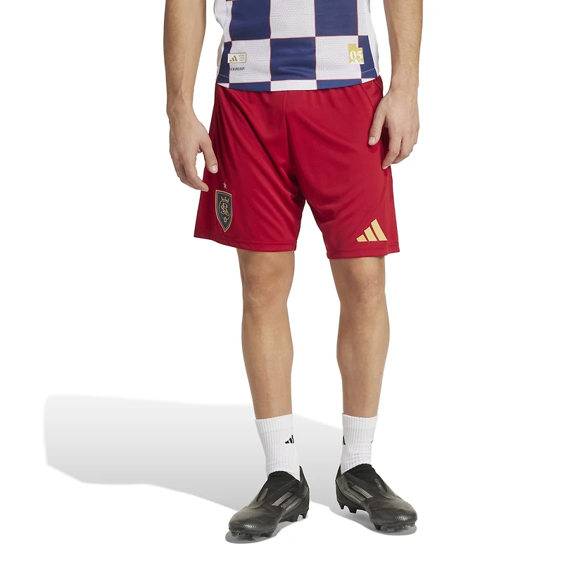 Men's adidas  Red Real Salt Lake Away 2025 Grid City Authentic Shorts