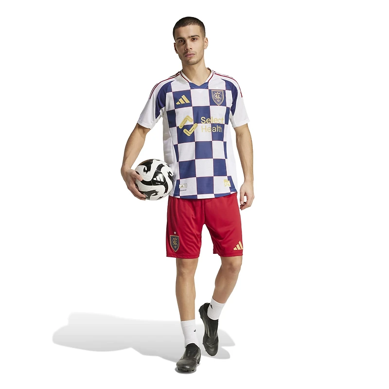 Men's adidas  Red Real Salt Lake Away 2025 Grid City Authentic Shorts