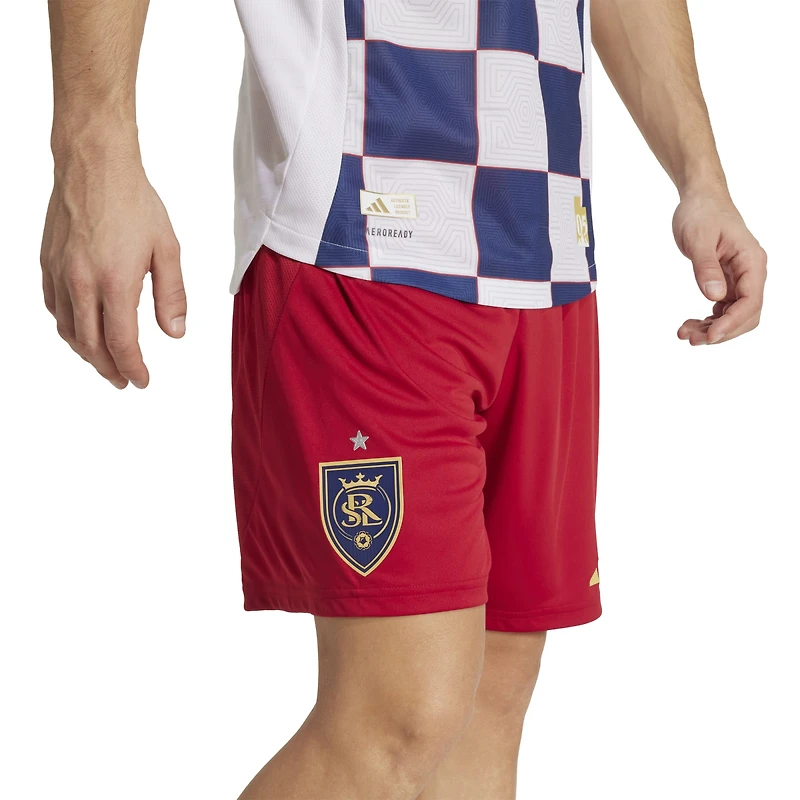 Men's adidas  Red Real Salt Lake Away 2025 Grid City Authentic Shorts