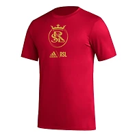 T-shirt adidas Real Salt Lake Icon rouge pour homme