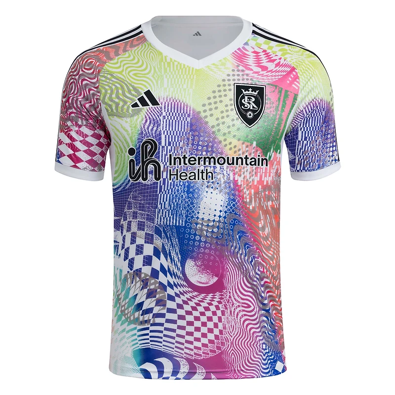 Men's adidas White Real Salt Lake 2025 Pride Pre-Match Top