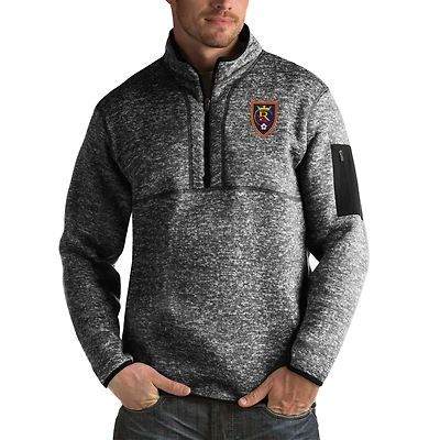 Veste à enfiler zippée quart de tour pour homme, couleur noire véritable, style grande taille, Salt Lake Fortune, Antigua
