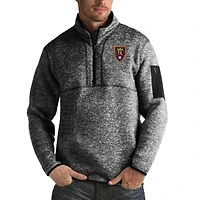 Veste à enfiler zippée quart de tour pour homme, couleur noire véritable, style grande taille, Salt Lake Fortune, Antigua