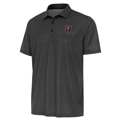 Men's Antigua  Black Real Salt Lake Relic Polo