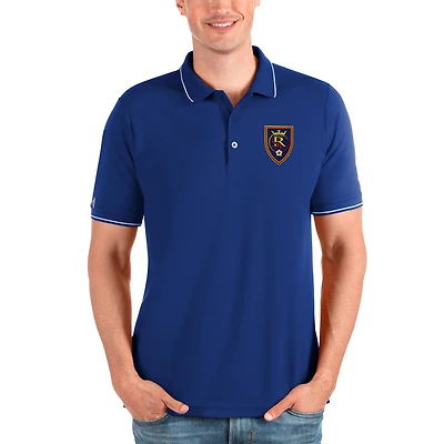 Men's Antigua Royal Real Salt Lake  Solid Pique Polo