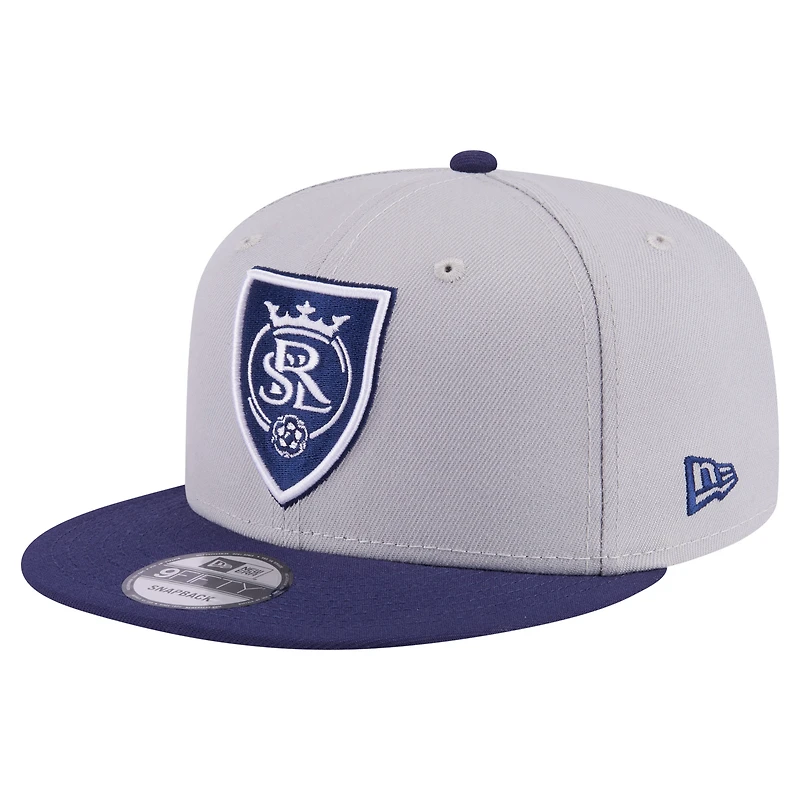 Casquette snapback bicolore 9FIFTY gris Real Salt Lake pour homme de New Era