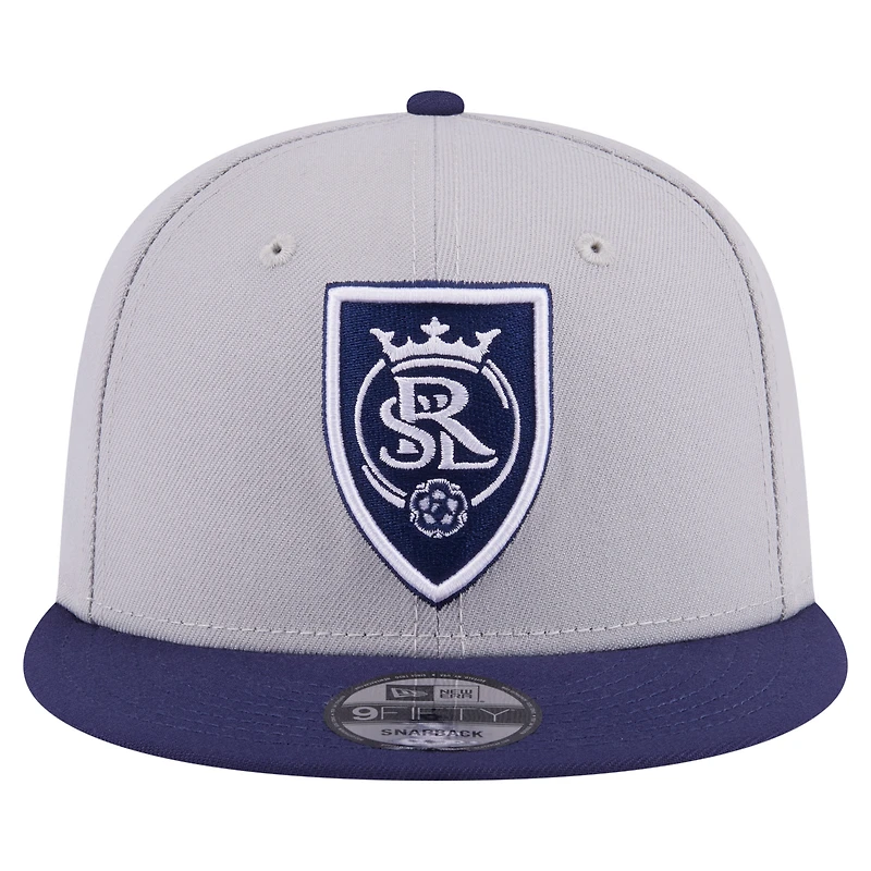 Casquette snapback bicolore 9FIFTY gris Real Salt Lake pour homme de New Era