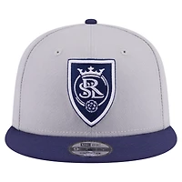 Casquette snapback bicolore 9FIFTY gris Real Salt Lake pour homme de New Era