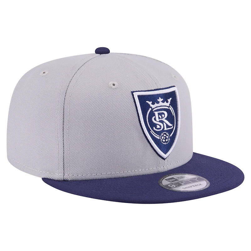 Casquette snapback bicolore 9FIFTY gris Real Salt Lake pour homme de New Era