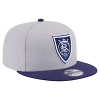 Casquette snapback bicolore 9FIFTY gris Real Salt Lake pour homme de New Era