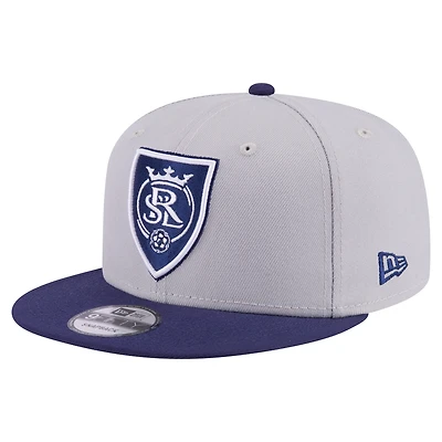 Casquette snapback bicolore 9FIFTY gris Real Salt Lake pour homme de New Era