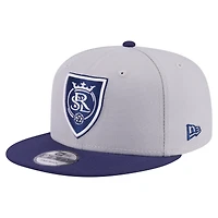 Casquette snapback bicolore 9FIFTY gris Real Salt Lake pour homme de New Era