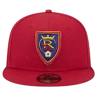Men's New Era Red Real Salt Lake 2024 Jersey Hook 9FIFTY Snapback Hat