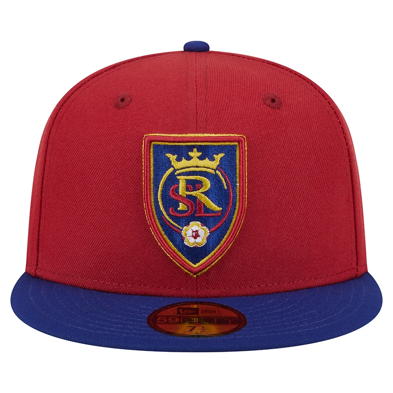 Casquette ajustée New Era Real Salt Lake 2025 Kickoff 59FIFTY pour homme rouge