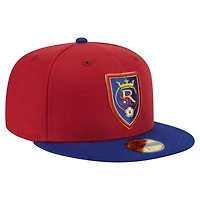 Casquette ajustée New Era Real Salt Lake 2025 Kickoff 59FIFTY pour homme rouge