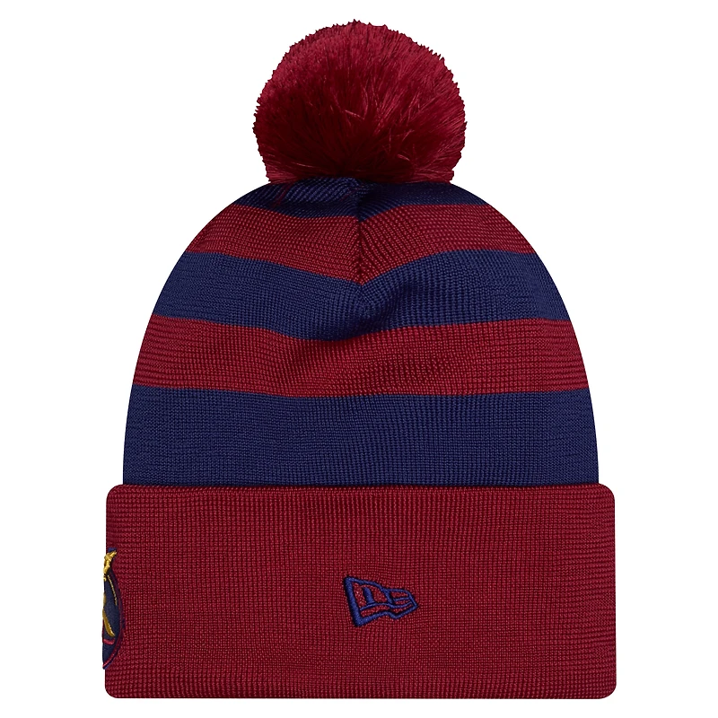 Bonnet en maille à pompon et revers New Era rouge Real Salt Lake 2026 pour homme