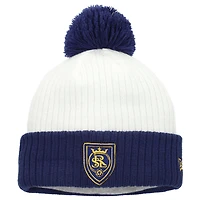 Men's New Era  White Real Salt Lake 2025 Jersey Hook Cuff Knit Hat with Pom