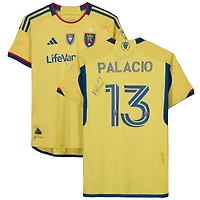 Nelson Palacio Real Salt Lake Autographed Match-Used #13 Yellow Jersey from the 2023 MLS Season