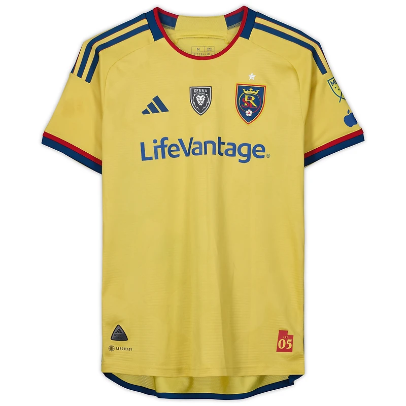 Nelson Palacio Real Salt Lake Autographed Match-Used #13 Yellow Jersey from the 2023 MLS Season