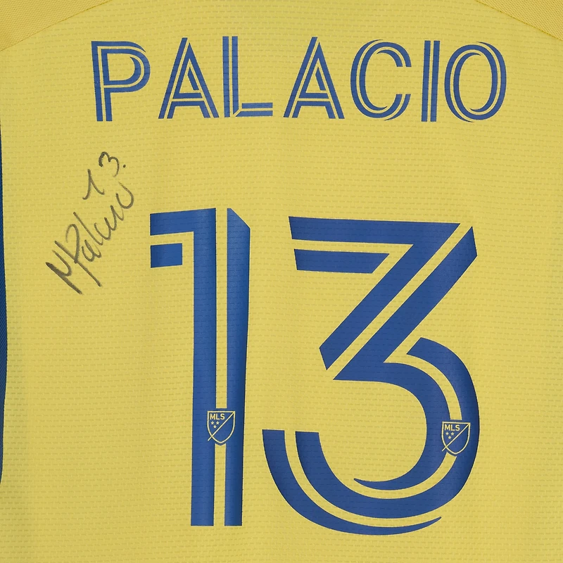 Nelson Palacio Real Salt Lake Autographed Match-Used #13 Yellow Jersey from the 2023 MLS Season