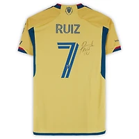 Pablo Ruiz Real Salt Lake Autographed Match-Used #7 Gold adidas Jersey from the 2024 MLS Season - Size S