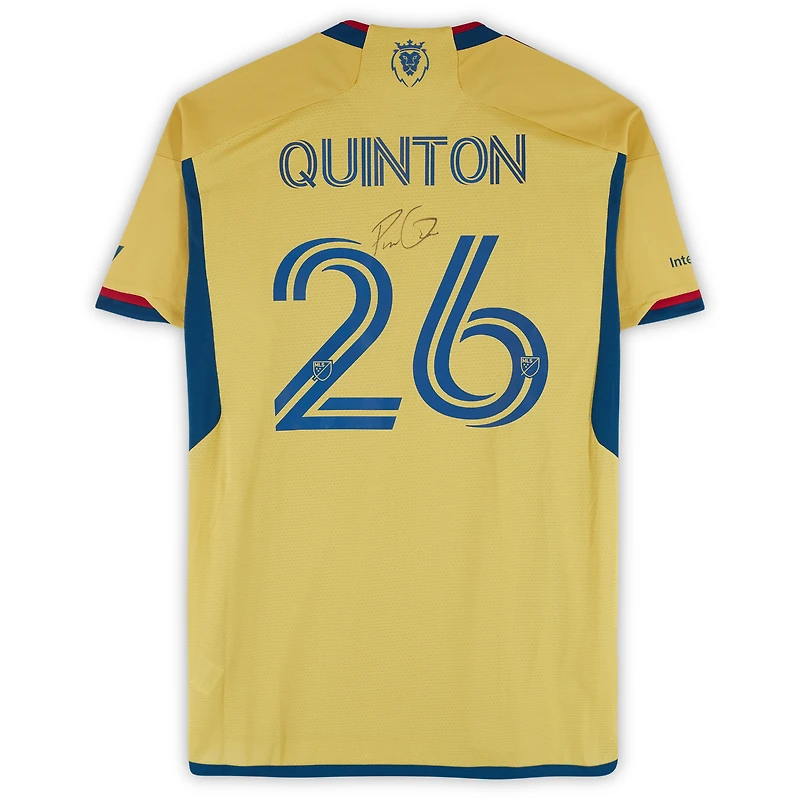 Philip Quinton Real Salt Lake Autographed Match-Used #26 Gold adidas Jersey from the 2024 MLS Season - Size L