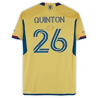 Philip Quinton Real Salt Lake Autographed Match-Used #26 Gold adidas Jersey from the 2024 MLS Season - Size L