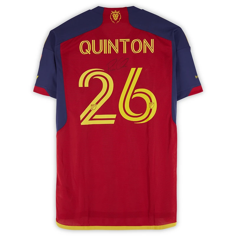 Philip Quinton Real Salt Lake Autographed Match-Used #26 Red adidas Jersey from the 2024 MLS Season - Size L
