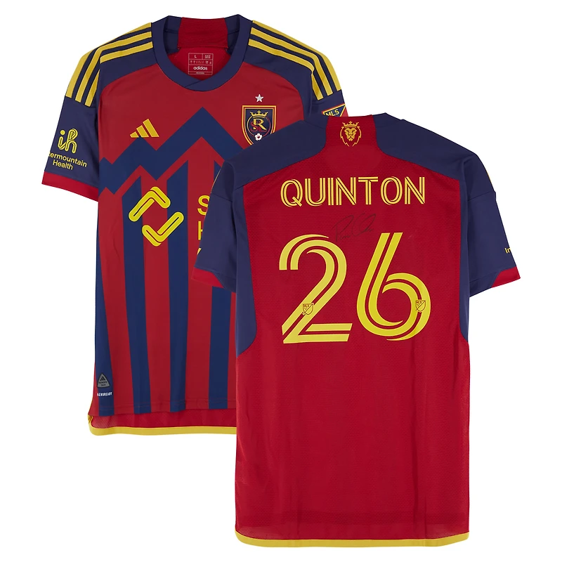 Philip Quinton Real Salt Lake Autographed Match-Used #26 Red adidas Jersey from the 2024 MLS Season - Size L