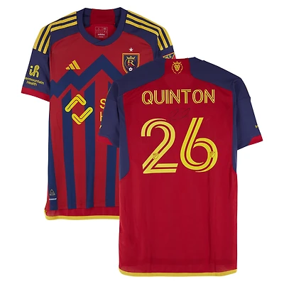 Philip Quinton Real Salt Lake Autographed Match-Used #26 Red adidas Jersey from the 2024 MLS Season - Size L
