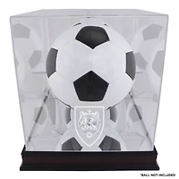 Real Salt Lake Mahogany Team Logo Soccer Ball Display Case