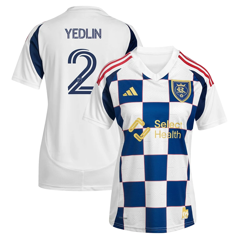 Women's adidas DeAndre Yedlin White Real Salt Lake 2025 Grid City Replica Jersey