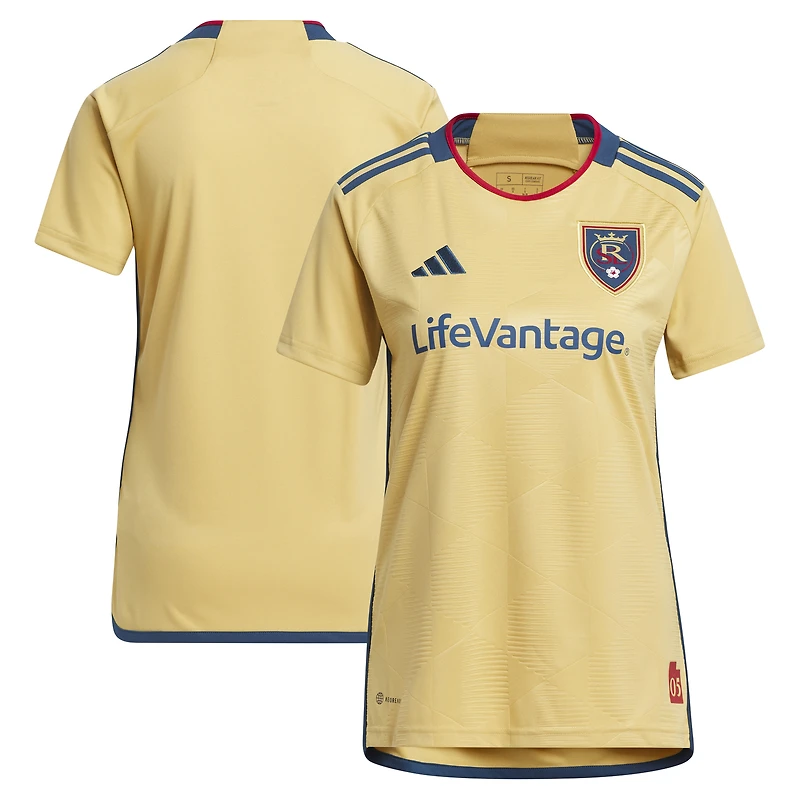Women's adidas Gold Real Salt Lake 2023 The Beehive State Kit Replica Jersey