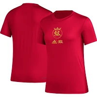 T-shirt rouge adidas Real Salt Lake AEROREADY Club Icon pour femme
