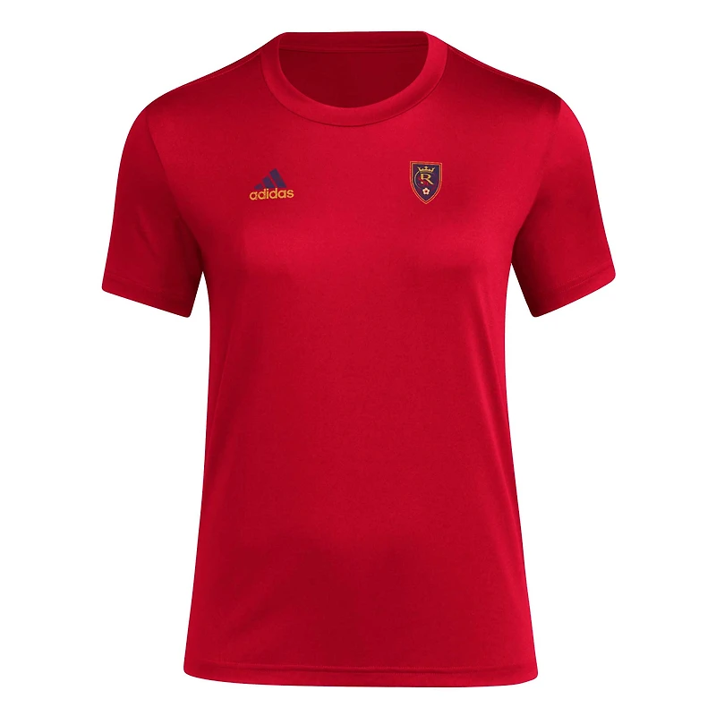 T-shirt adidas Real Salt Lake Local Stoic pour femme, rouge