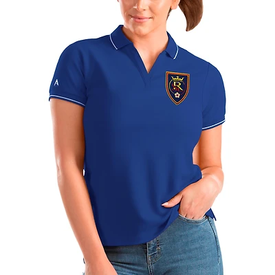 Women's Antigua Royal Real Salt Lake  Solid Pique Polo