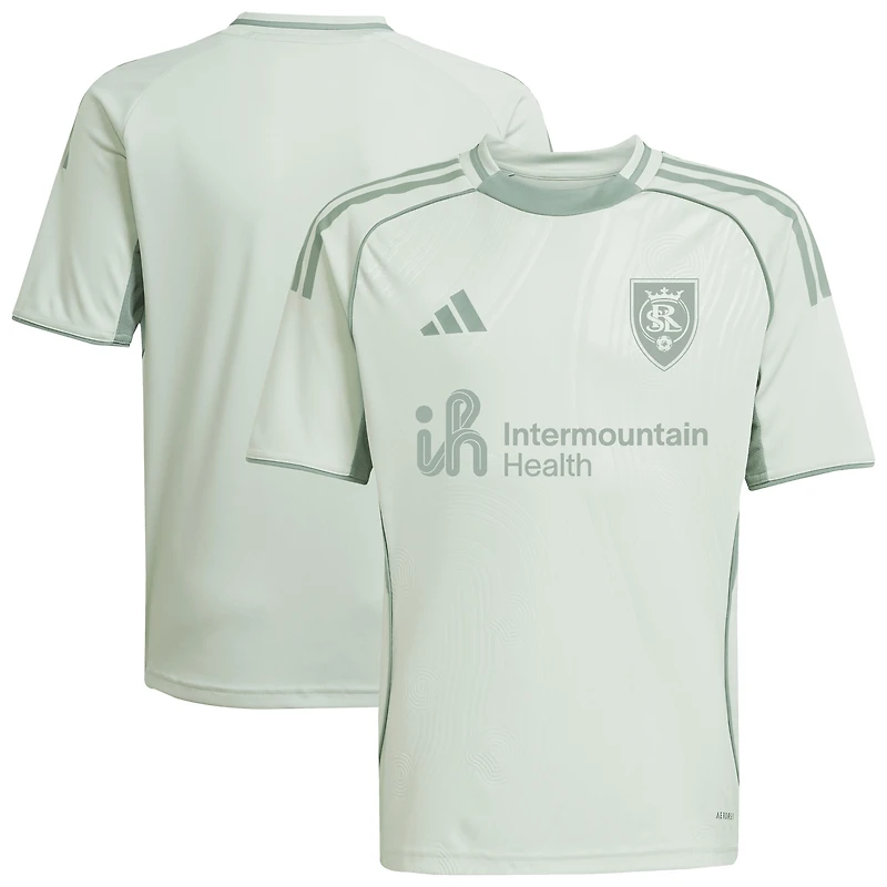Youth adidas Light Green Real Salt Lake 2025 One Planet Pre-Match Top