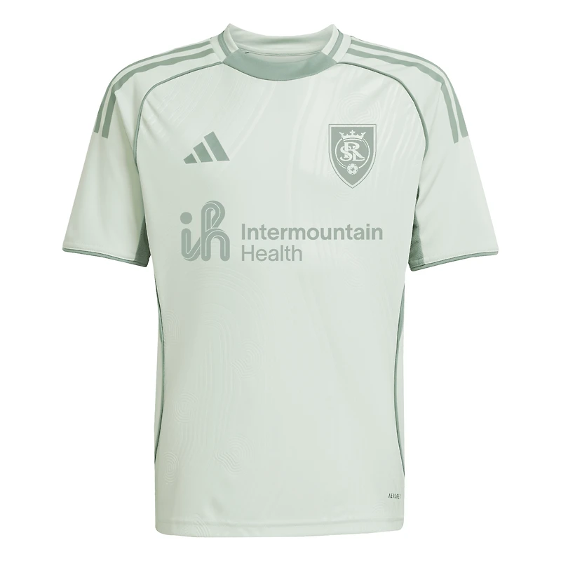 Youth adidas Light Green Real Salt Lake 2025 One Planet Pre-Match Top