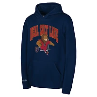 Sweat à capuche bleu marine Mitchell & Ness pour jeunes, motif mascotte Real Salt Lake Break Out