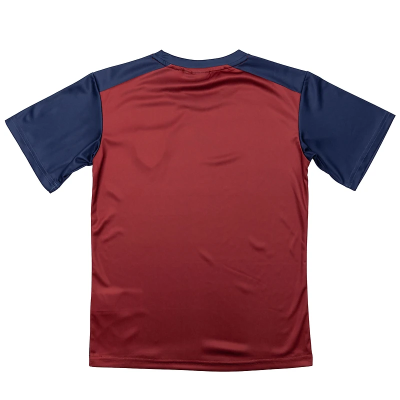 T-shirt rouge Real Salt Lake Club pour jeunes, design sportif, Suède