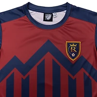 T-shirt rouge Real Salt Lake Club pour jeunes, design sportif, Suède