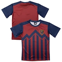 T-shirt rouge Real Salt Lake Club pour jeunes, design sportif, Suède
