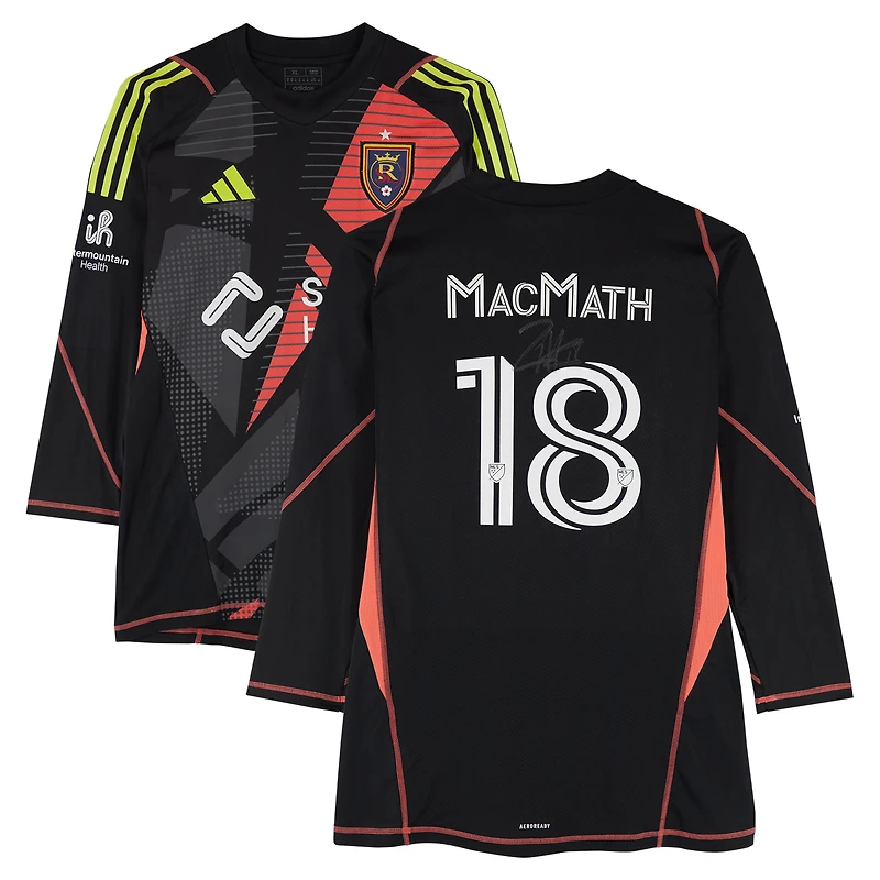 Zac MacMath Real Salt Lake Autographed Match-Used #18 Black adidas Jersey from the 2024 MLS Season - Size XL