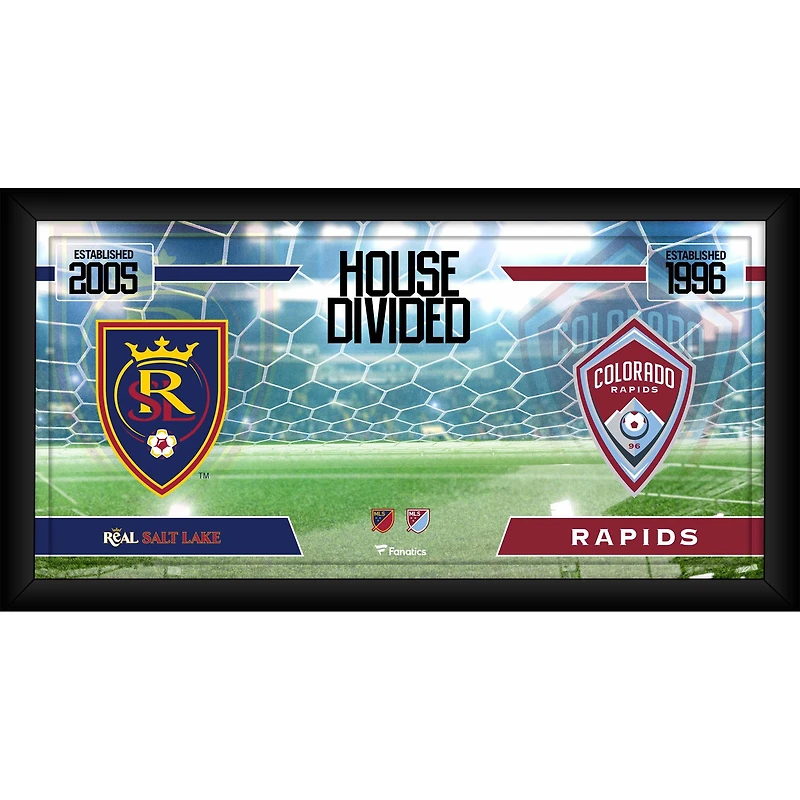 Collage encadré Real Salt Lake vs Colorado Rapids 10" x 20" Maison divisée