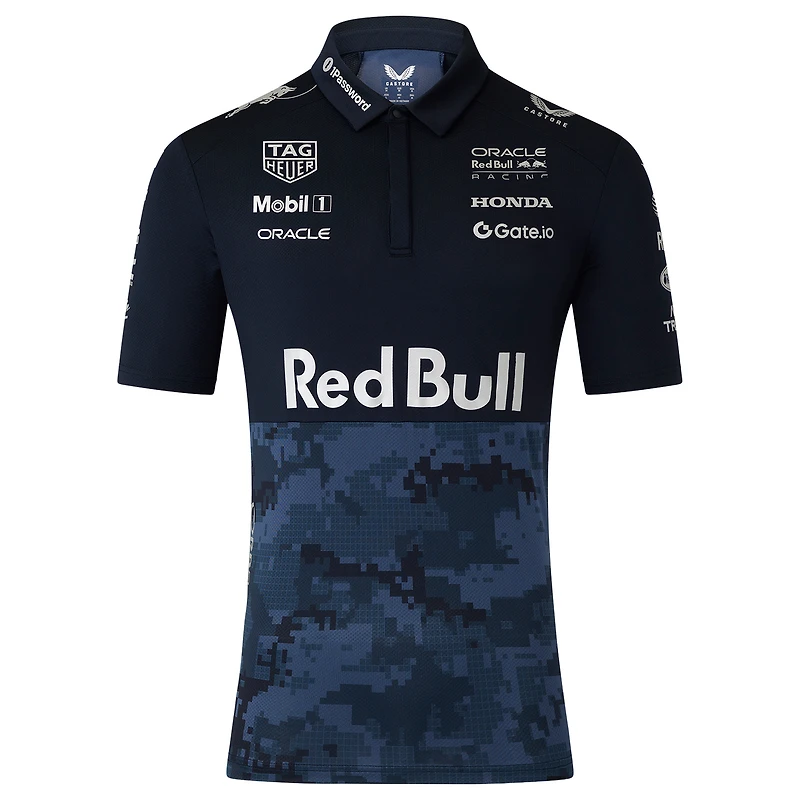 Men's Castore Navy Red Bull Racing x HYPEBEAST Replica Track Polo