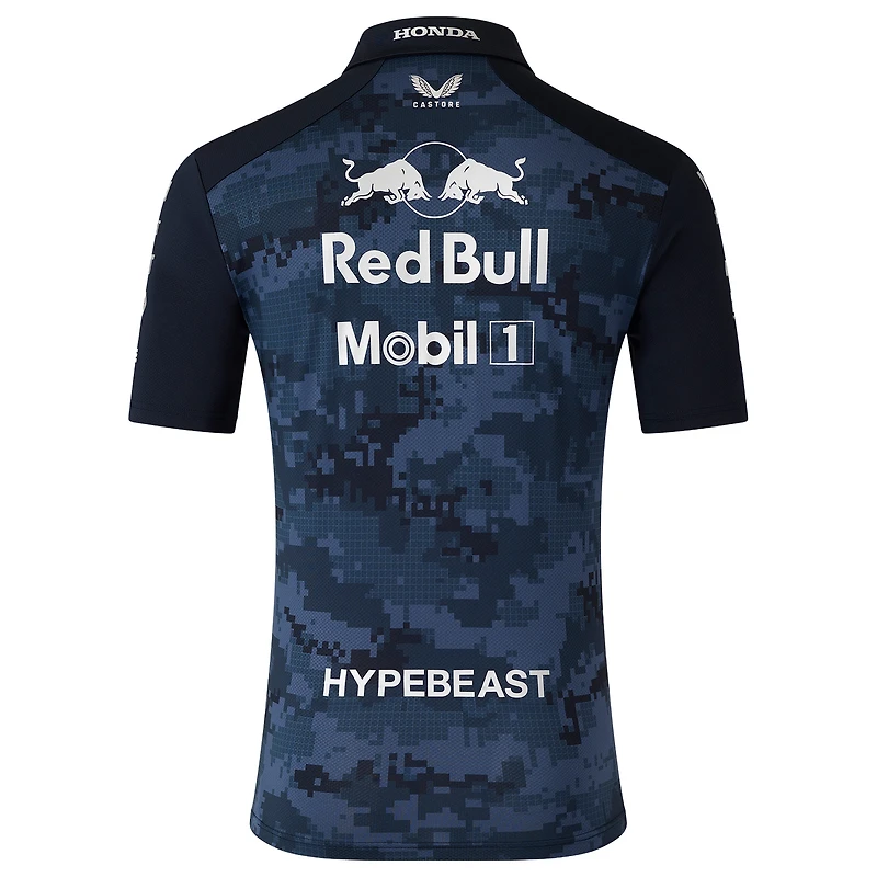 Men's Castore Navy Red Bull Racing x HYPEBEAST Replica Track Polo
