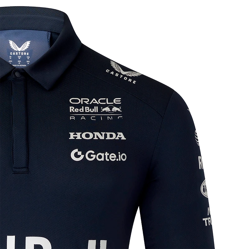 Men's Castore Navy Red Bull Racing x HYPEBEAST Replica Track Polo