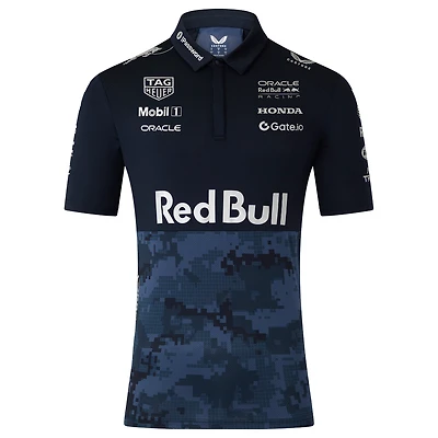 Polo de piste réplique Castore bleu marine Red Bull Racing x HYPEBEAST pour homme